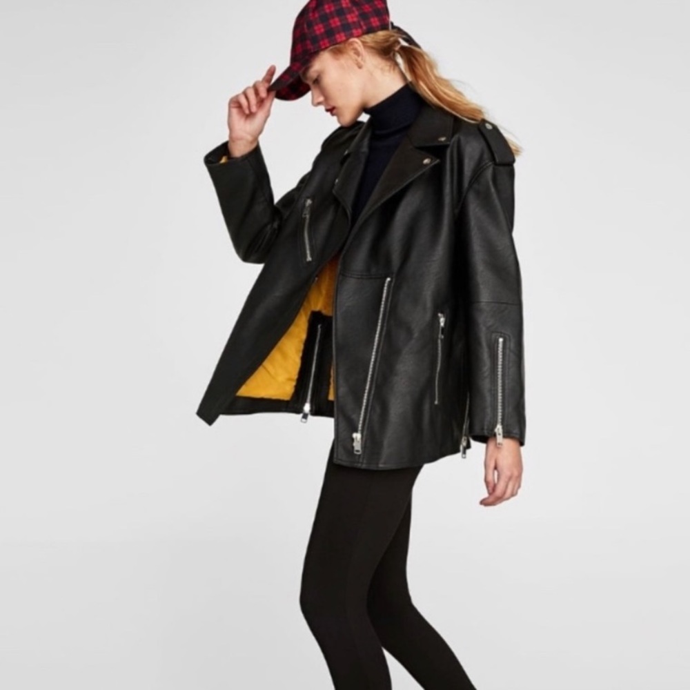 Zara Oversized Leather Jacket